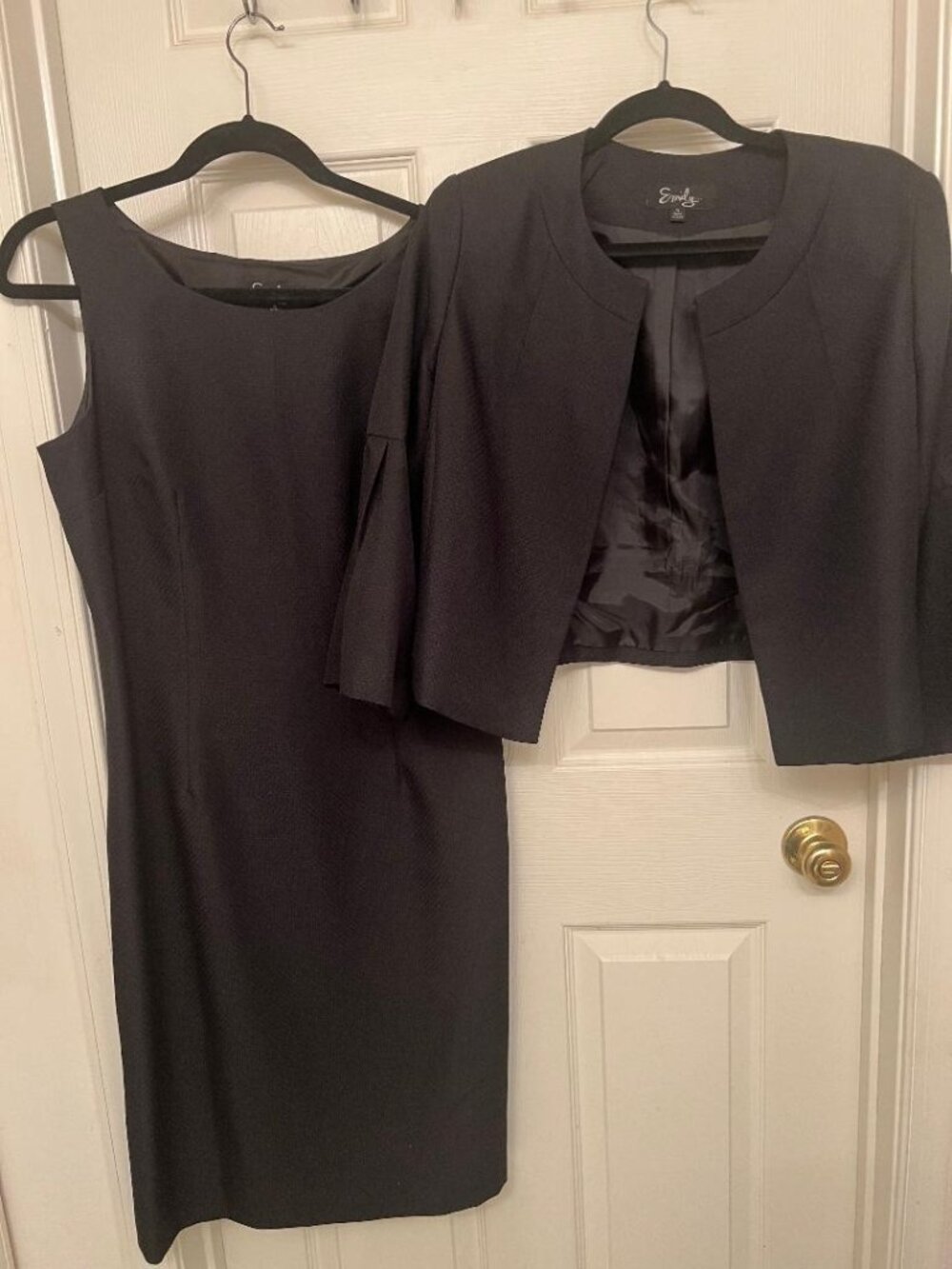 Emily brand 2-piece black dress set size 10